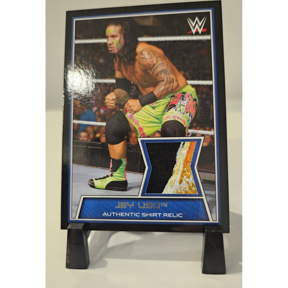 2014 Topps WWE Jey Uso Authentic Shirt Relic Card Sealed Event-Worn Memorabilia